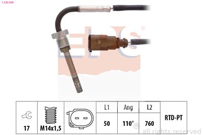 Sensor, exhaust gas temperature EPS 1.220.048