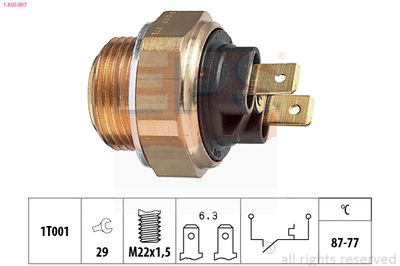 Temperature Switch, radiator fan EPS 1.850.007