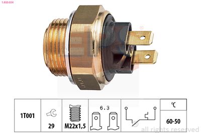 Temperature Switch, radiator fan EPS 1.850.034