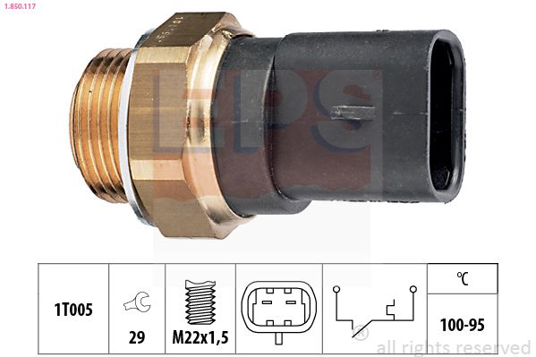 EPS 1.850.117 Temperature Switch, radiator fan