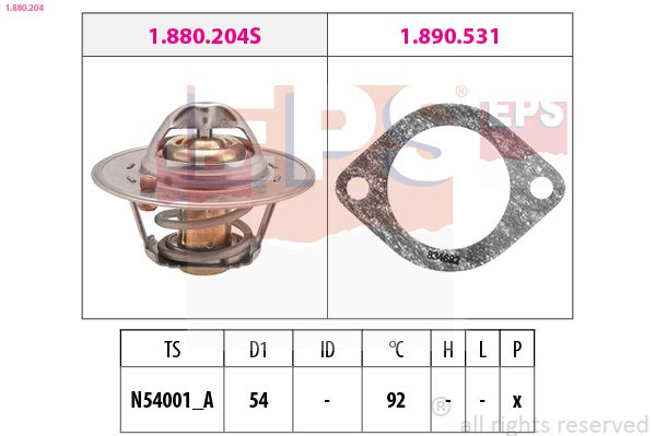 EPS 1.880.204 Thermostat, coolant