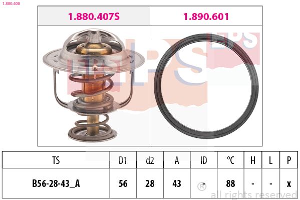 EPS 1.880.408 Thermostat, coolant