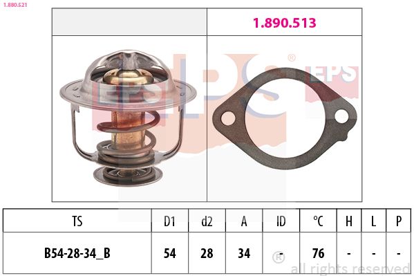 EPS 1.880.521 Thermostat, coolant