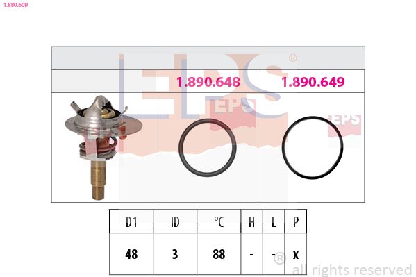 EPS 1.880.609 Thermostat, coolant