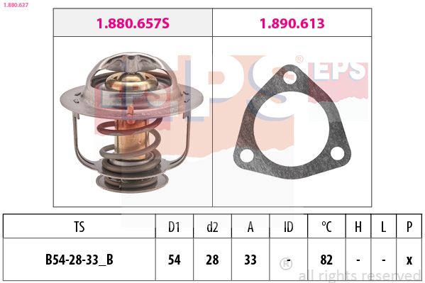 EPS 1.880.637 Thermostat, coolant