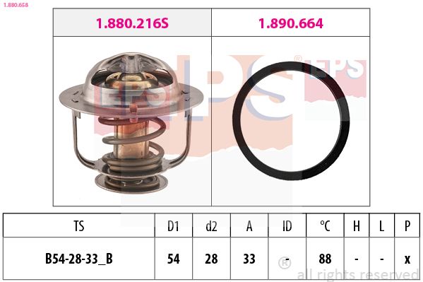 EPS 1.880.658 Thermostat, coolant