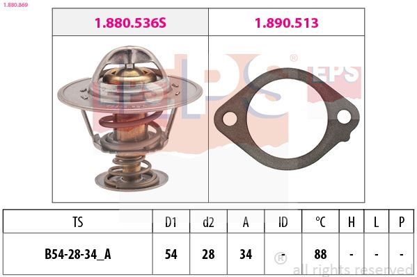 EPS 1.880.869 Thermostat, coolant