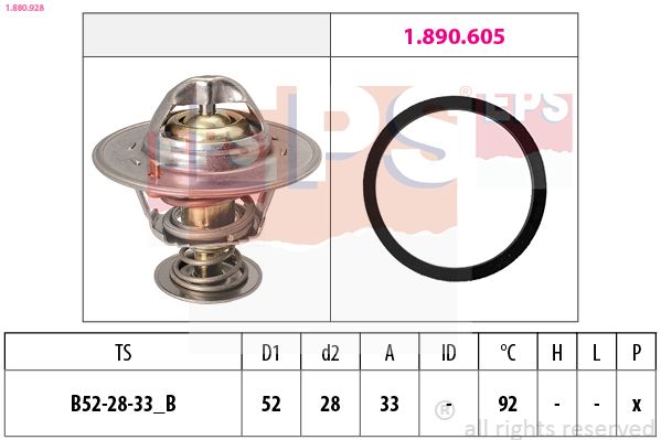 EPS 1.880.928 Thermostat, coolant