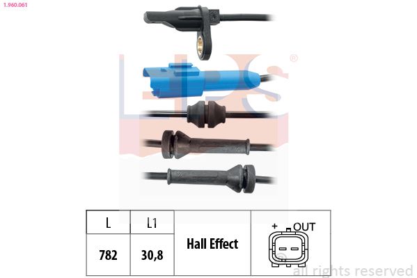 EPS 1.960.061 Sensor, wheel speed