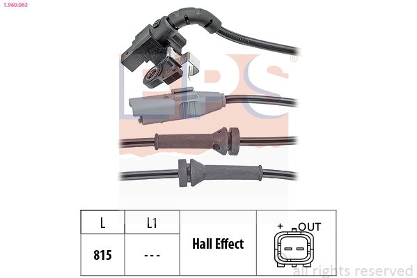 EPS 1.960.063 Sensor, wheel speed