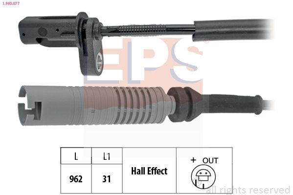 EPS 1.960.077 Sensor, wheel speed