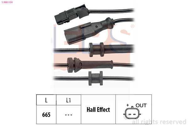 EPS 1.960.154 Sensor, wheel speed