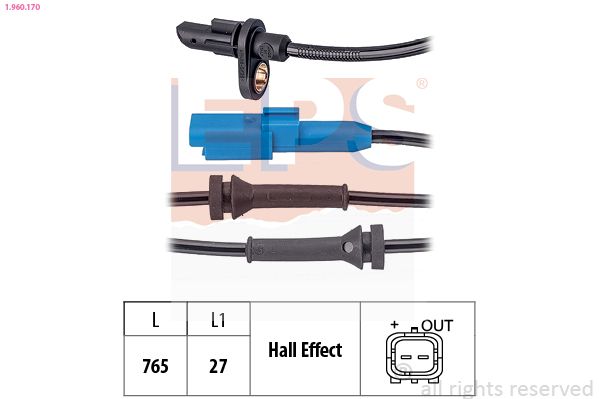 EPS 1.960.170 Sensor, wheel speed