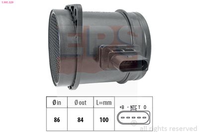 Mass Air Flow Sensor EPS 1.991.329