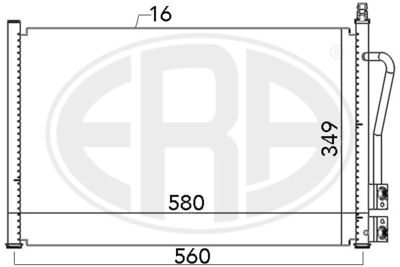 Condenser, air conditioning ERA 667007