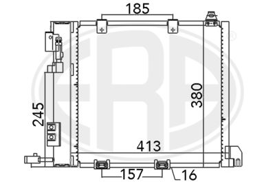 Condenser, air conditioning ERA 667011