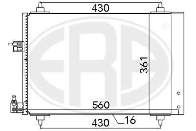 Condenser, air conditioning ERA 667039