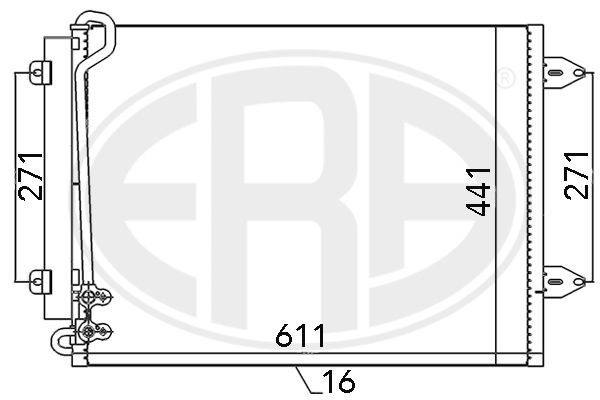 ERA 667044 Condenser, air conditioning