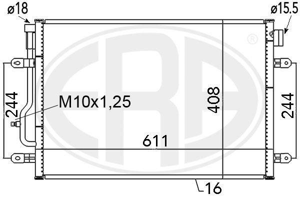 ERA 667060 Condenser, air conditioning