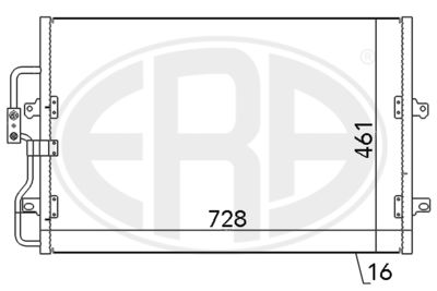 Condenser, air conditioning ERA 667061