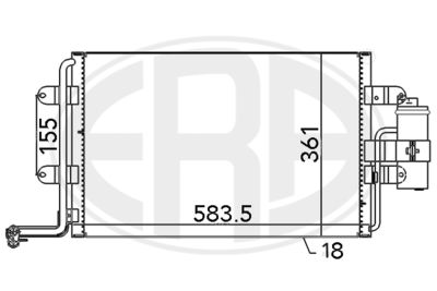 Condenser, air conditioning ERA 667062