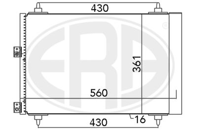 Condenser, air conditioning ERA 667071