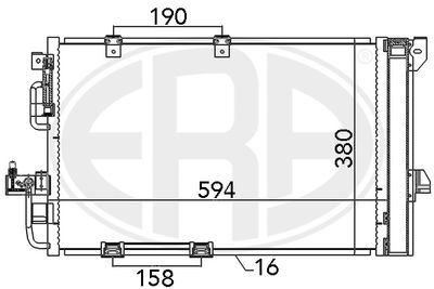 Condenser, air conditioning ERA 667082