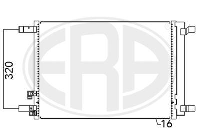 Condenser, air conditioning ERA 667094