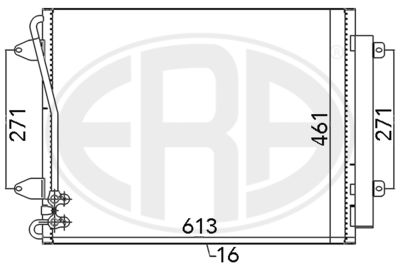 Condenser, air conditioning ERA 667108