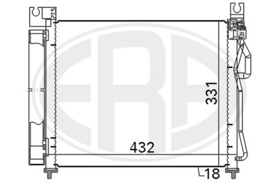 Condenser, air conditioning ERA 667119