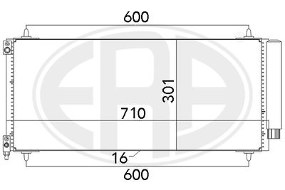 Condenser, air conditioning ERA 667135