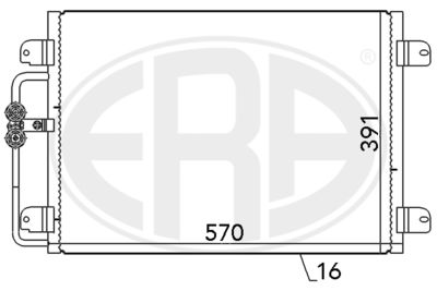 Condenser, air conditioning ERA 667143