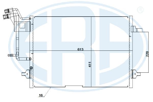 ERA 667216 Condenser, air conditioning