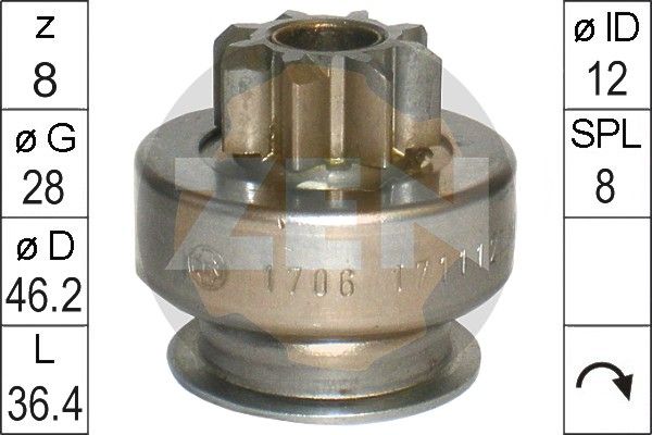 ERA ZN1706 Freewheel Gear, starter