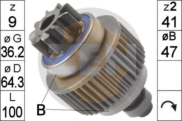 ERA ZN1858 Freewheel Gear, starter