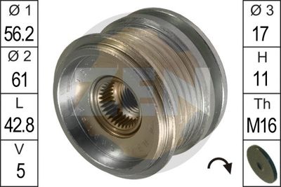 Alternator Freewheel Clutch ERA ZN5385