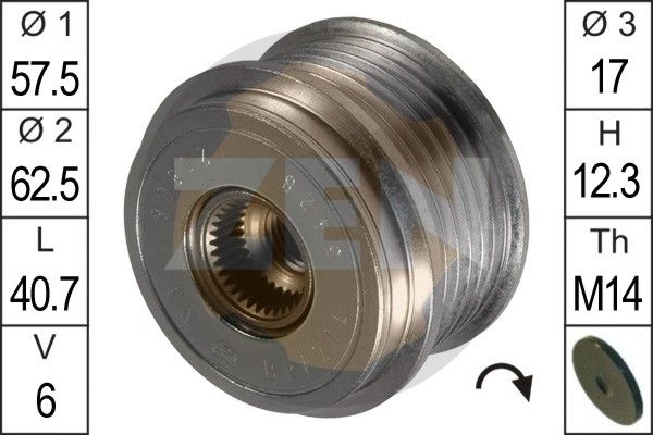 ERA ZN5428 Alternator Freewheel Clutch