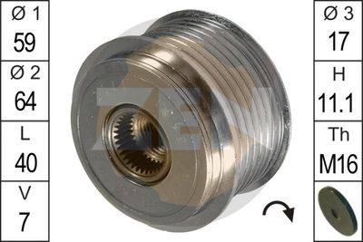 Alternator Freewheel Clutch ERA ZN5431