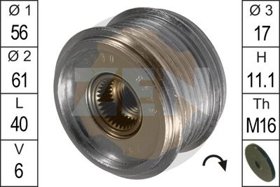 Alternator Freewheel Clutch ERA ZN5448