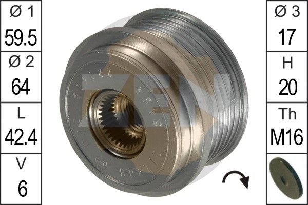 ERA ZN5454 Alternator Freewheel Clutch