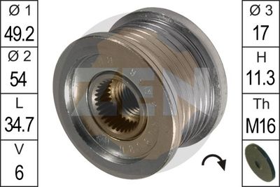 Alternator Freewheel Clutch ERA ZN5456