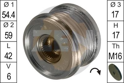 Alternator Freewheel Clutch ERA ZN5457