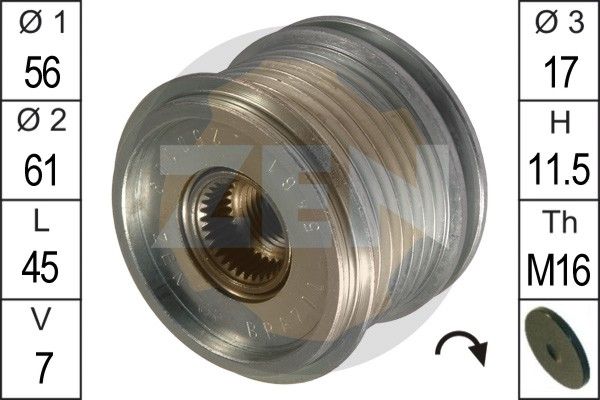 ERA ZN5461 Alternator Freewheel Clutch