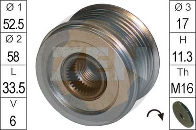 Alternator Freewheel Clutch ERA ZN5515