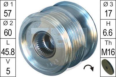 Alternator Freewheel Clutch ERA ZN5530