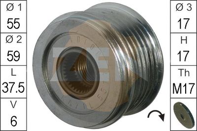 Alternator Freewheel Clutch ERA ZN5612