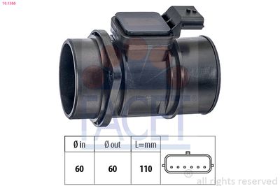 Mass Air Flow Sensor FACET 10.1388