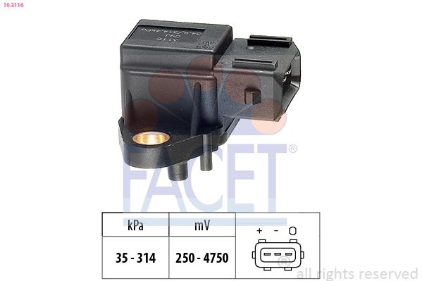 FACET 10.3116 Air Pressure Sensor, altitude adaption