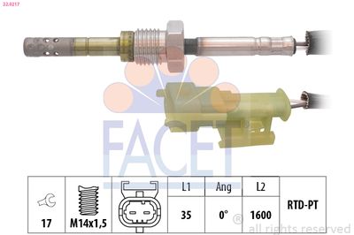 Sensor, exhaust gas temperature FACET 22.0217