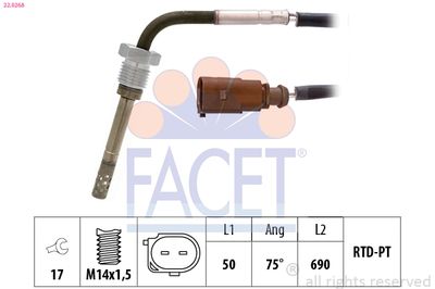 Sensor, exhaust gas temperature FACET 22.0268